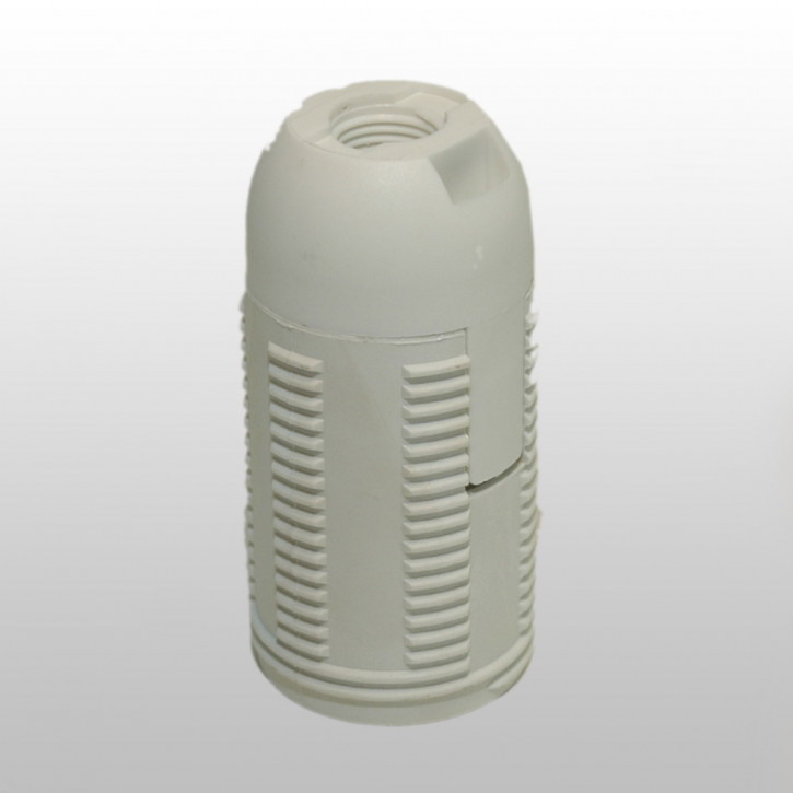 Iso-Fassung E14 In Weiß – Einfache Lampenfassung Mit Glattmantel, Metallnippel M10 Und Feststellschraube, Bis 250V/2A