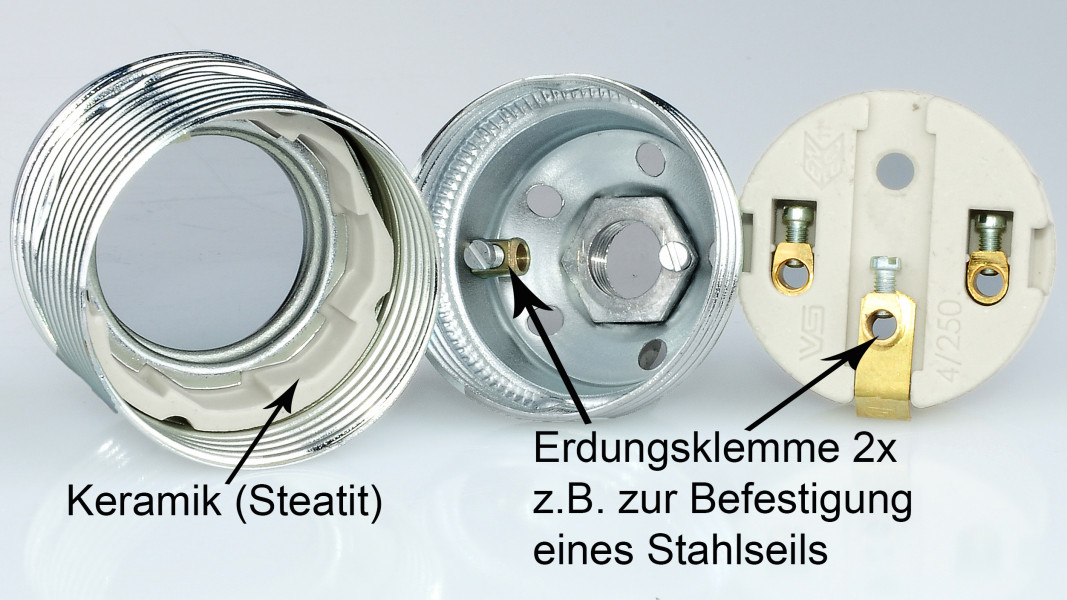 Steatit Isolierring und Doppel-Erdungsklemme