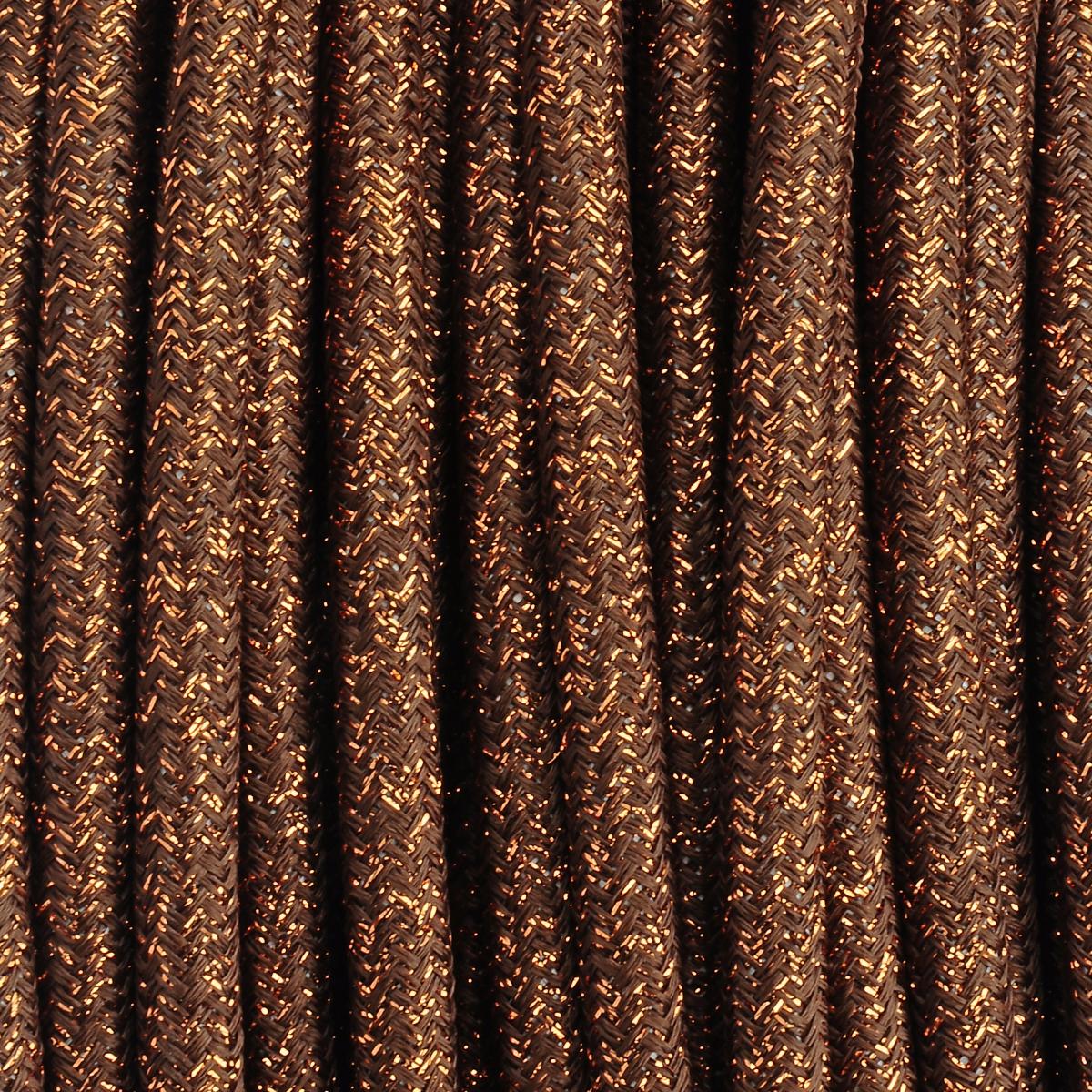 Klartext LUMIÈRE Textilkabel 3x0,75mm, 5m, Braun – Flexibles Beleuchtungskabel Mit Erdkabel