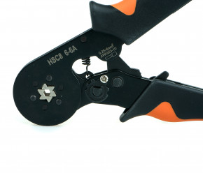 Selbsteinstellende Sechskant-Crimpzange für Aderendhülsen mit Seiteneinführung