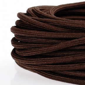 Creative Cables Textilkabel Rund Aus Baumwolle – 5 Meter, 3x0,75 Mm², Braun – Stylische Lampenkabel Für Innen, Made In Italy