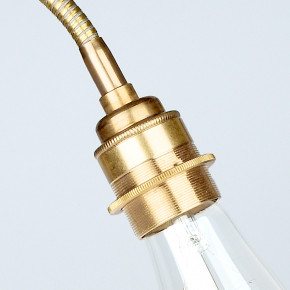 Vintage-Fassung E27, Messing, Nip.gew. M10x1, Erdklemme u. Schraubring 