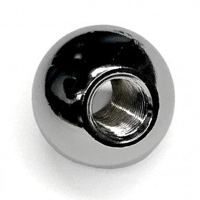 Messing-Kugel Ø 25 mm, Gewinde-Durchgang M10x1 M10 x 1, verchromt