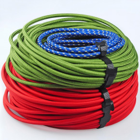 Set - Klett-Kabelbinder, Wiederverwendbar, drei Größen, 40er-Beutel, schwarz